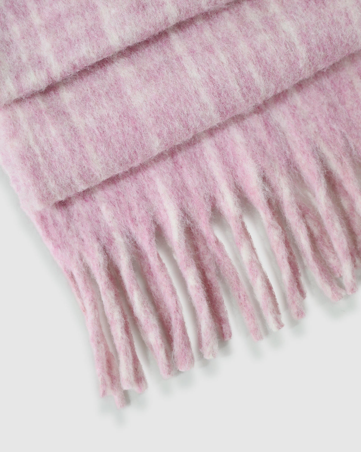 Pink Until We Kissed Scarf with fringe detailing - alternate view