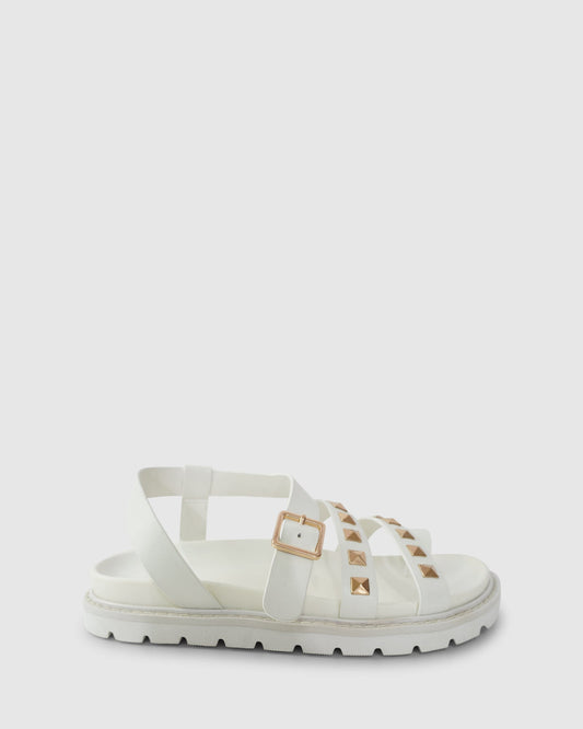 Morning Mood Chunky Stud Sandal - Cream