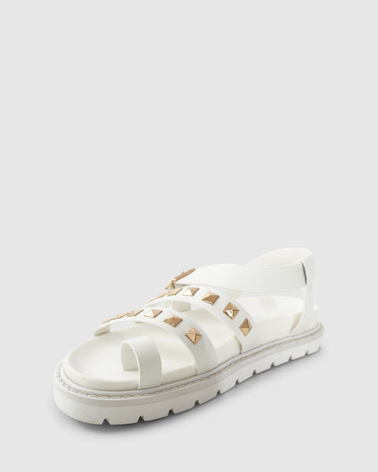 Morning Mood Chunky Stud Sandal - Cream