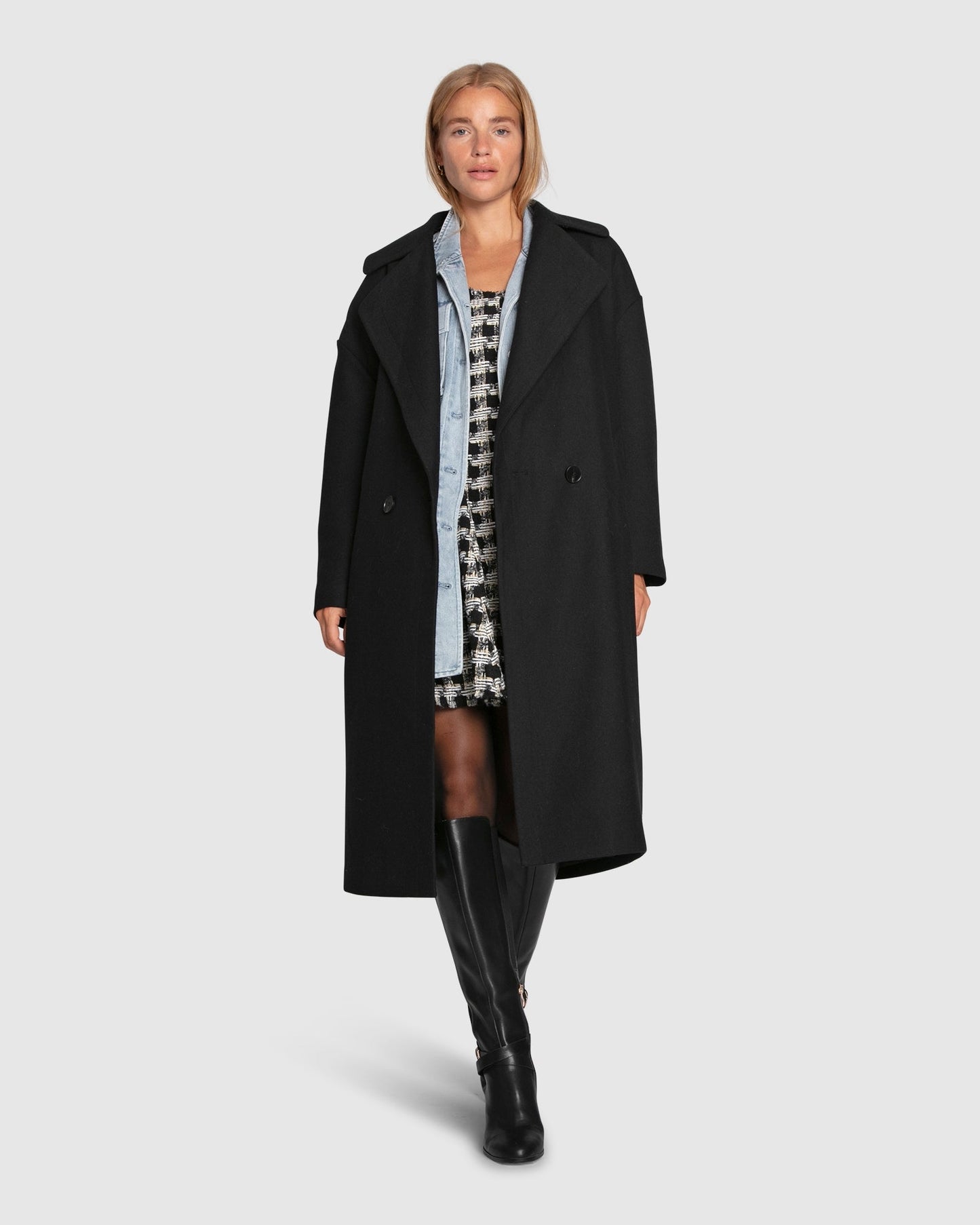 Adventure Lifetime Wool Blend Coat - Black
