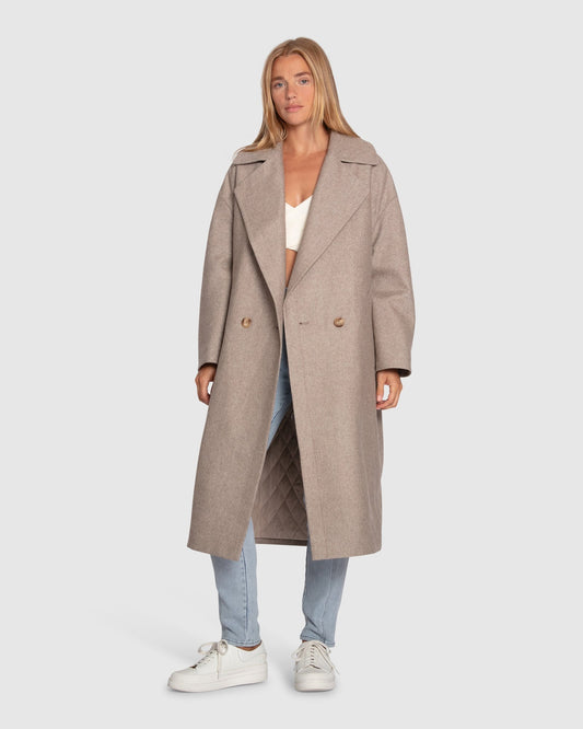 Adventure Lifetime Wool Blend Coat - Mocha
