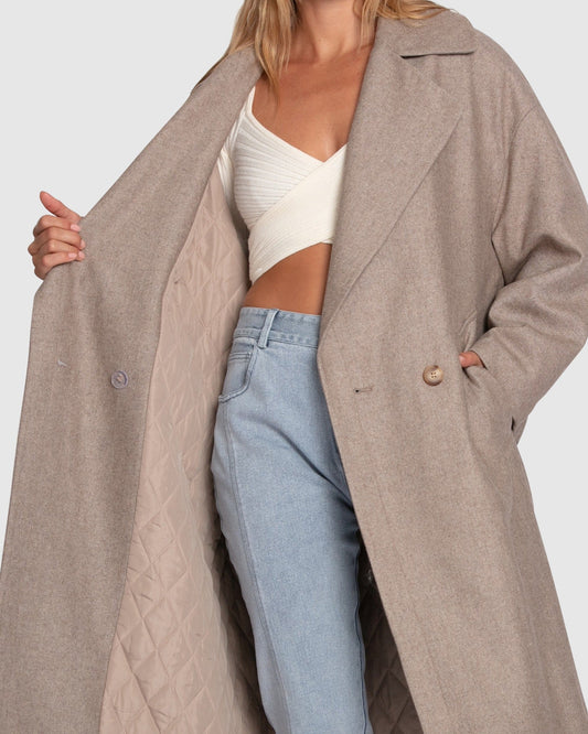 Adventure Lifetime Wool Blend Coat - Mocha