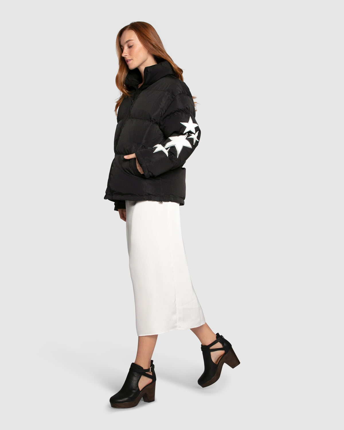 A Star Is Born Puffer Jacket - Black