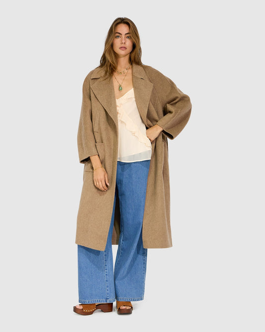 Big Girl Wool Blend Coat - Oat