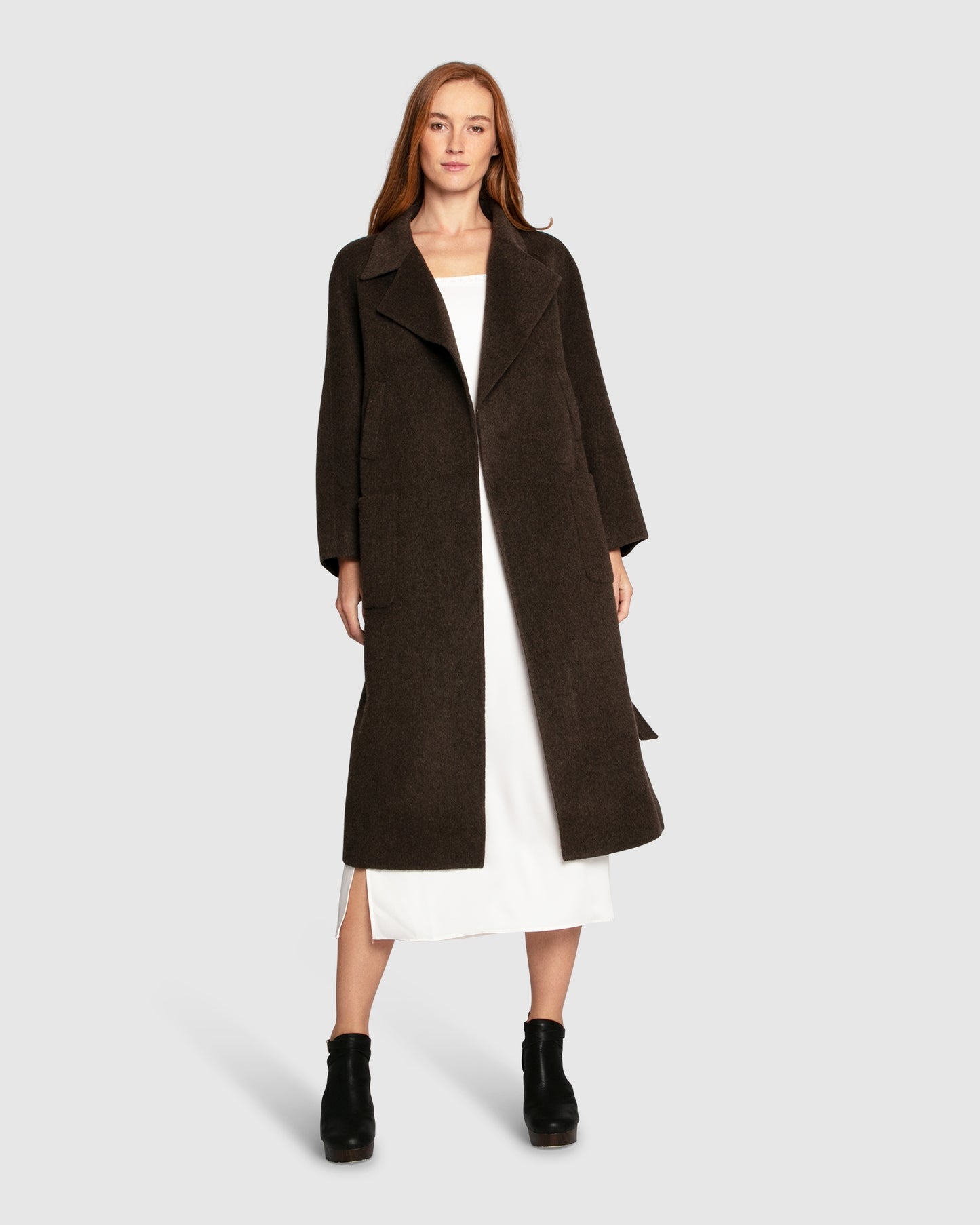 Big Girl Wool Blend Coat - Chocolate