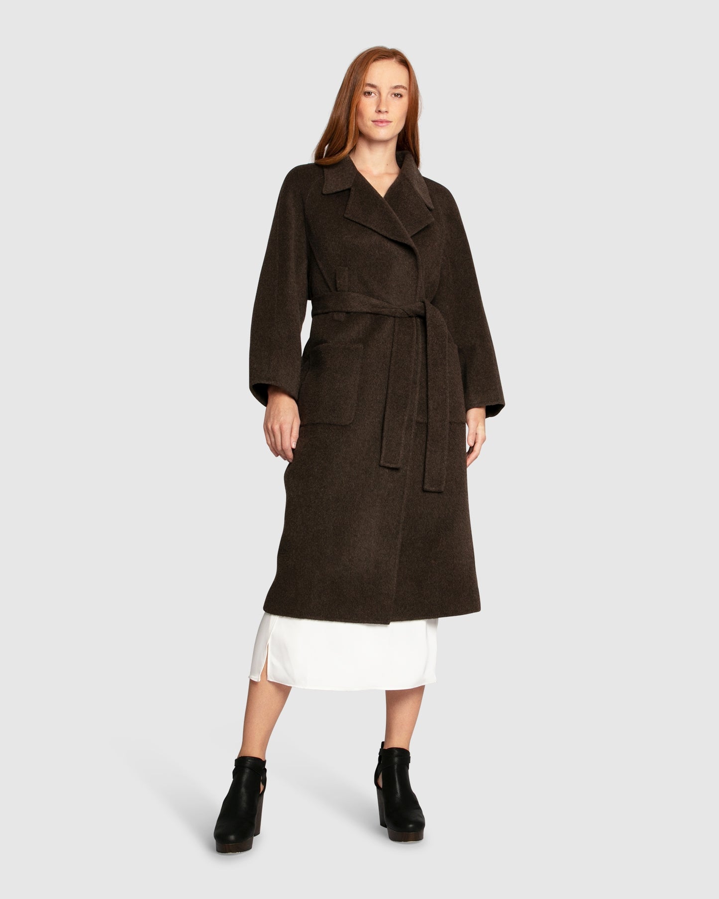 Big Girl Wool Blend Coat - Chocolate