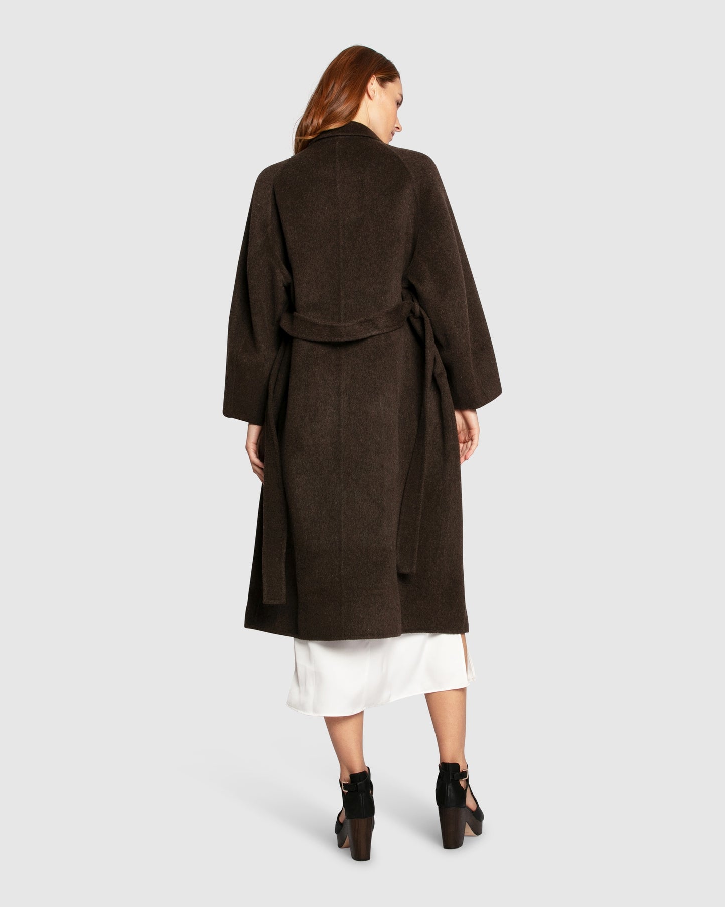 Big Girl Wool Blend Coat - Chocolate