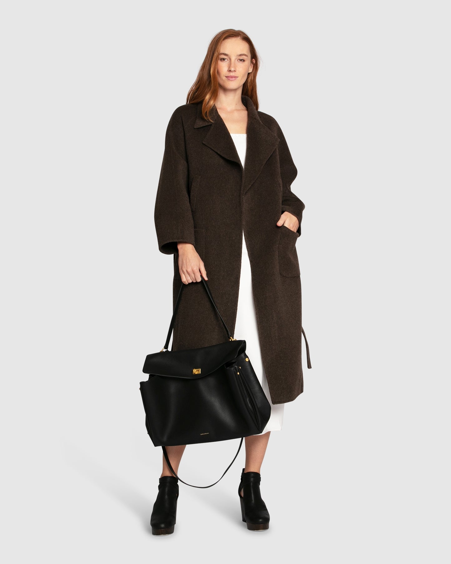 Big Girl Wool Blend Coat - Chocolate