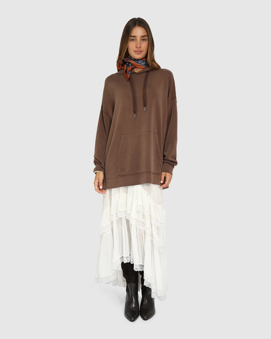 Brown Easy Win Sweatshirt with relaxed oversized fit - alternate view