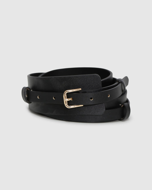 Black Easy Together 2-in-1 Belt with 2-in-1 design with detachable slim belt layer - alternate view