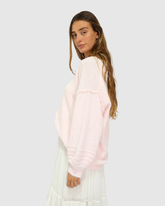 Pink Cloud Kiss Knit with off-shoulder neckline - alternate view