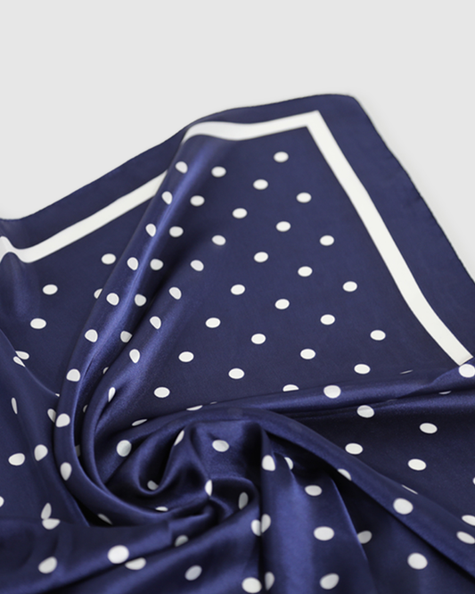 Navy Polka Dot Margot Fashion Scarf - alternate view
