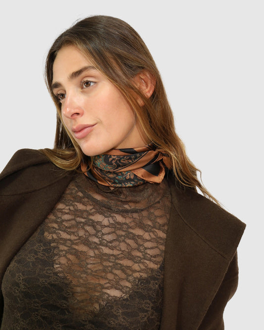 Black Paisley Still Of Night Fashion Scarf - front view