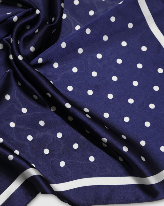 Navy Polka Dot Margot Fashion Scarf - alternate view