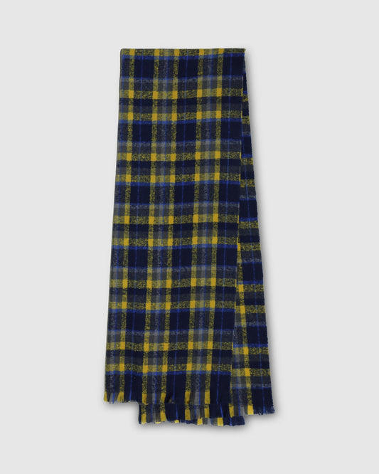 Blue/Yellow Plaid Love Train Scarf - alternate view