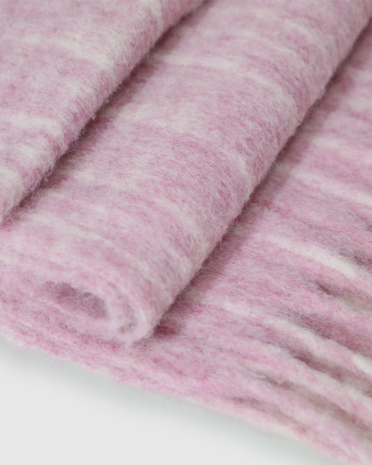 Pink Until We Kissed Scarf with fringe detailing - alternate view
