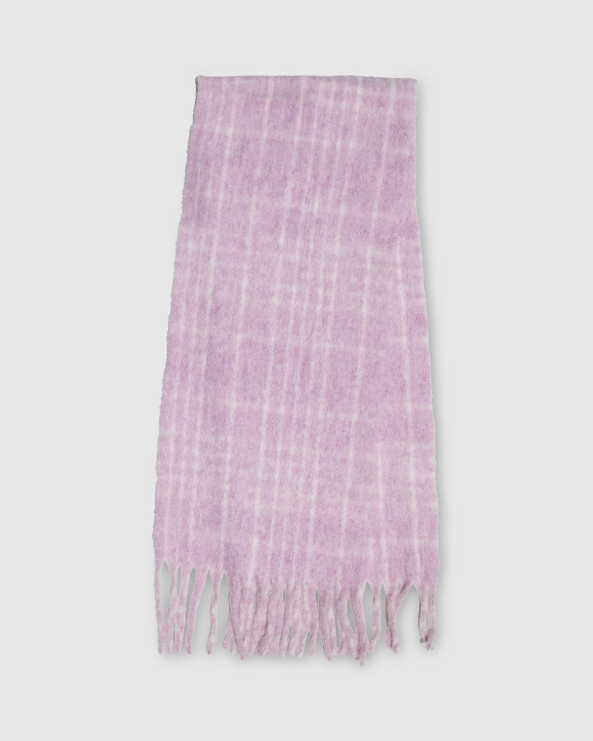 Pink Until We Kissed Scarf with fringed edges - alternate view