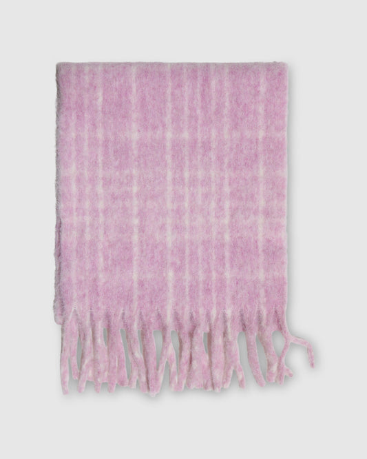 Pink Until We Kissed Scarf with fringe detailing - alternate view