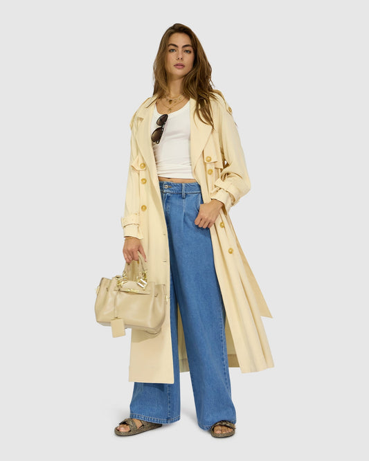 Butter Major Mood Soft Maxi Trench with button front - alternate view