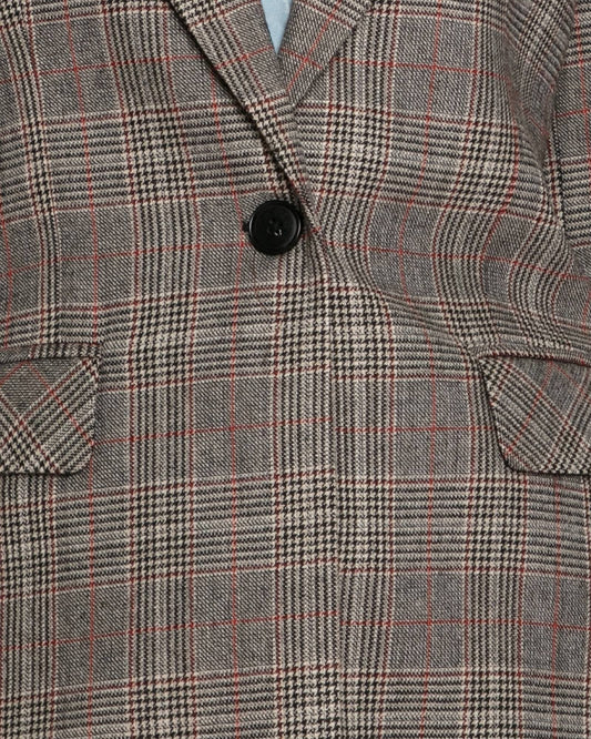 Check Paris Grid Single Breasted Blazer with tailored fit - alternate view