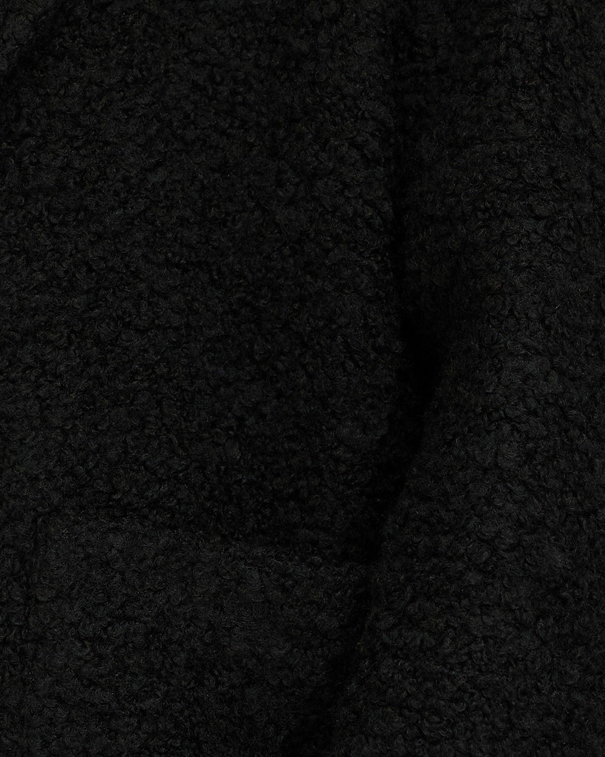 Young Love Hooded Boucle Coat - Black