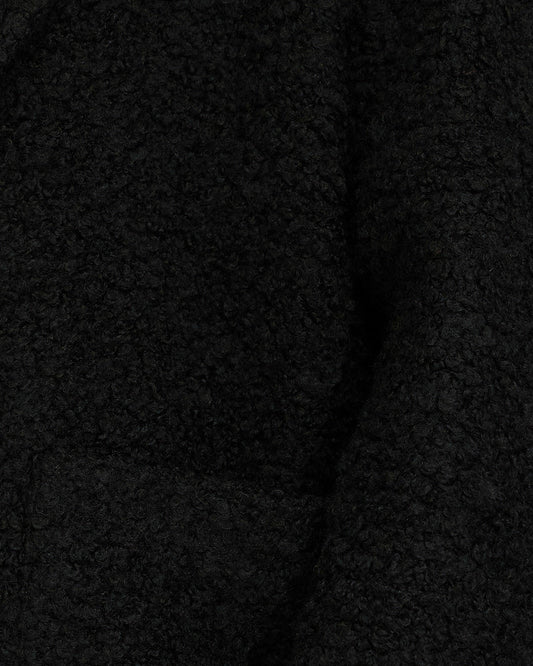 Young Love Hooded Boucle Coat - Black