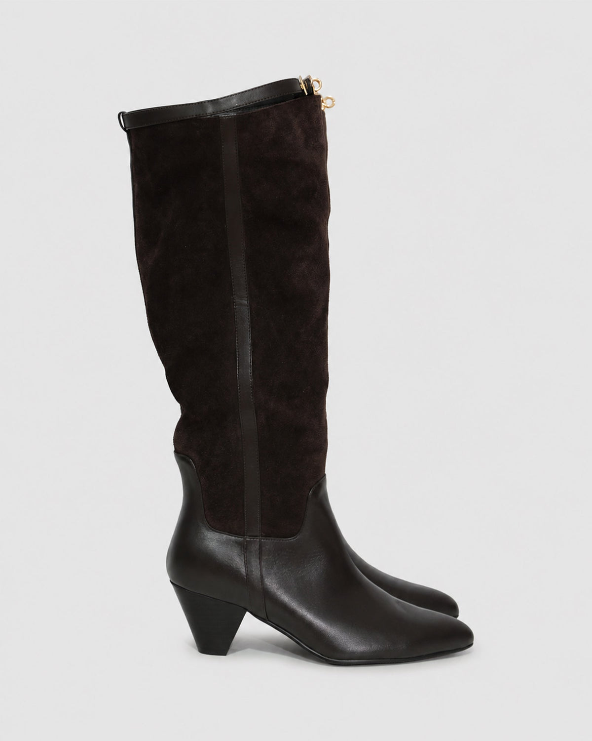 Chocolate Wild Thing Knee-High Boots with zip closure - alternate view
