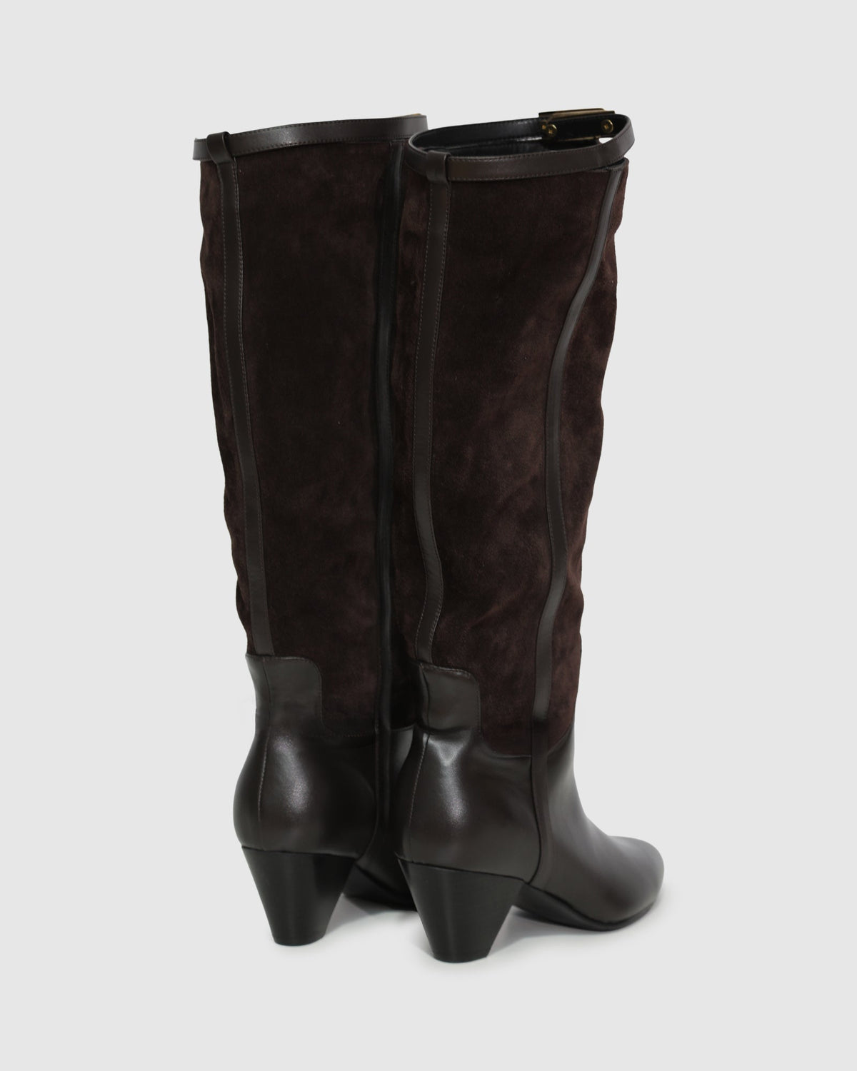 Chocolate Wild Thing Knee-High Boots with zip closure - alternate view