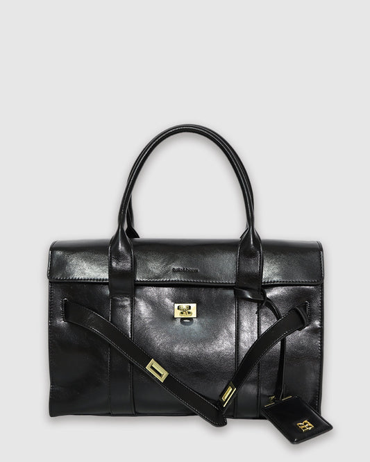 Black So What Tote Bag with adjustable straps - alternate view