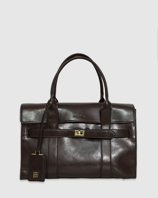 Chocolate So What Tote Bag with adjustable straps - alternate view