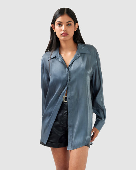 Back To You Iridescent Shirt - Slate