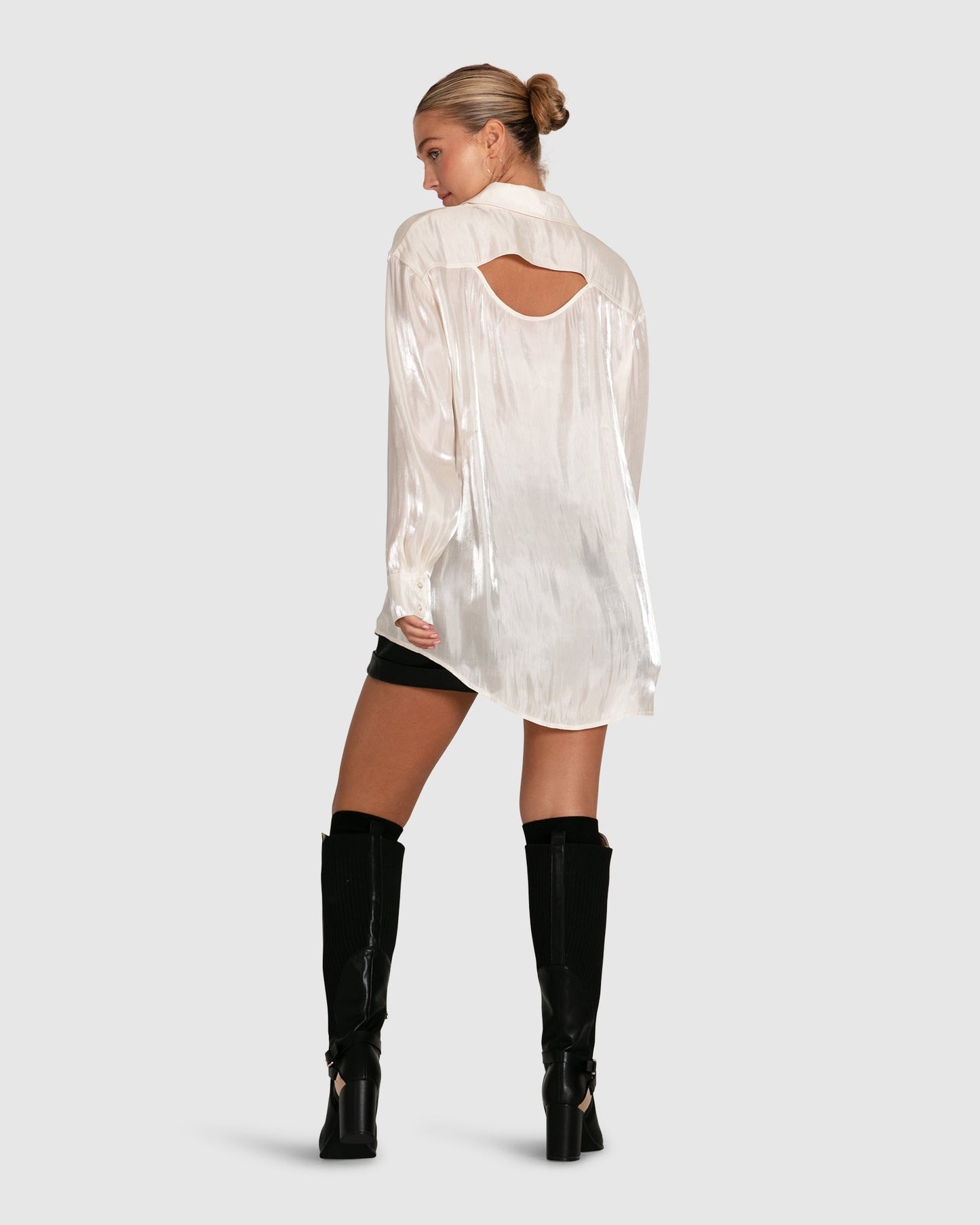 Back To You Iridescent Shirt - White