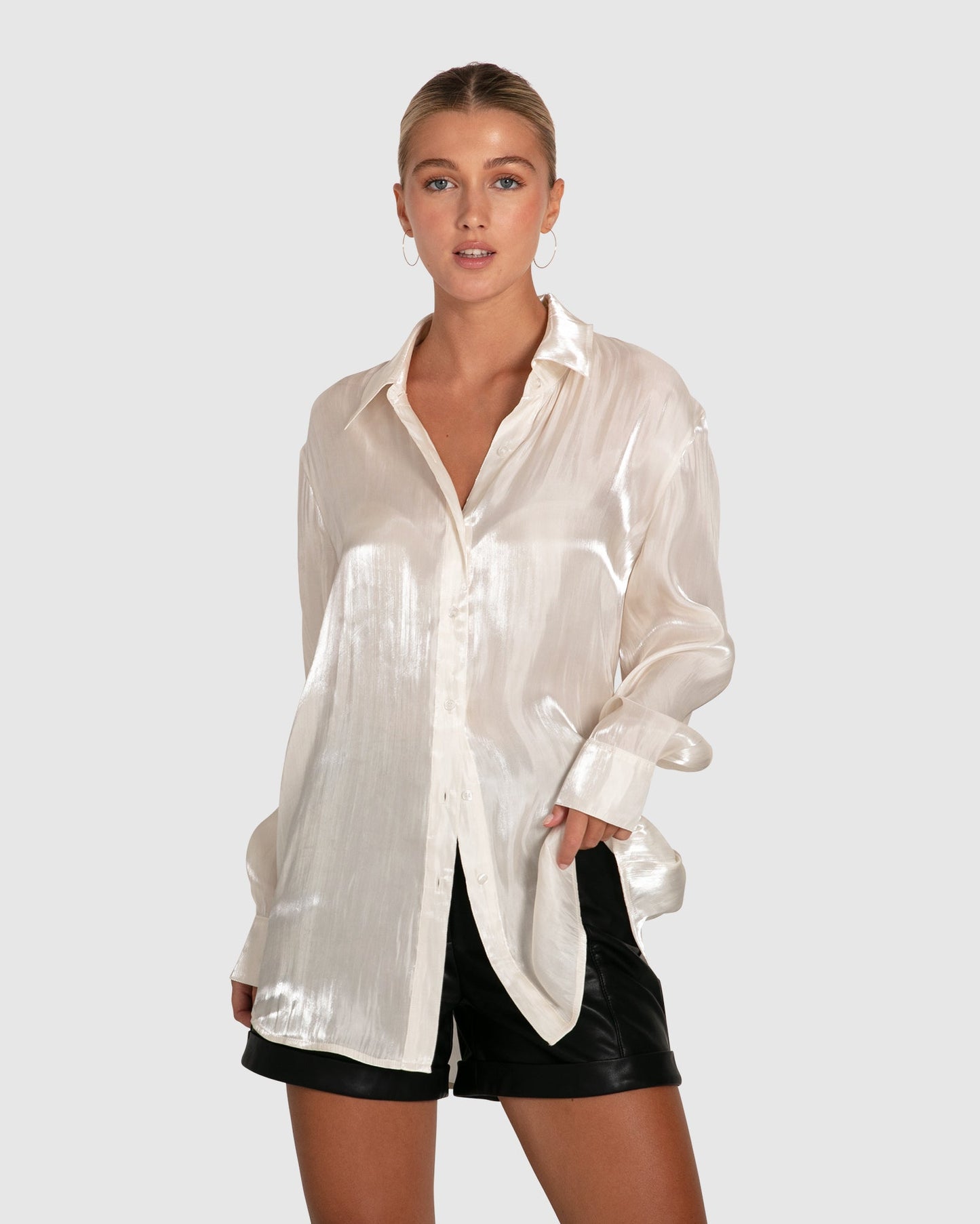 Back To You Iridescent Shirt - White