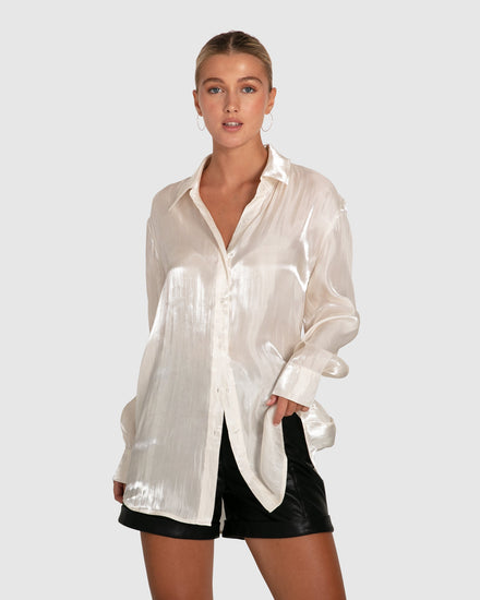 Back To You Iridescent Shirt - White