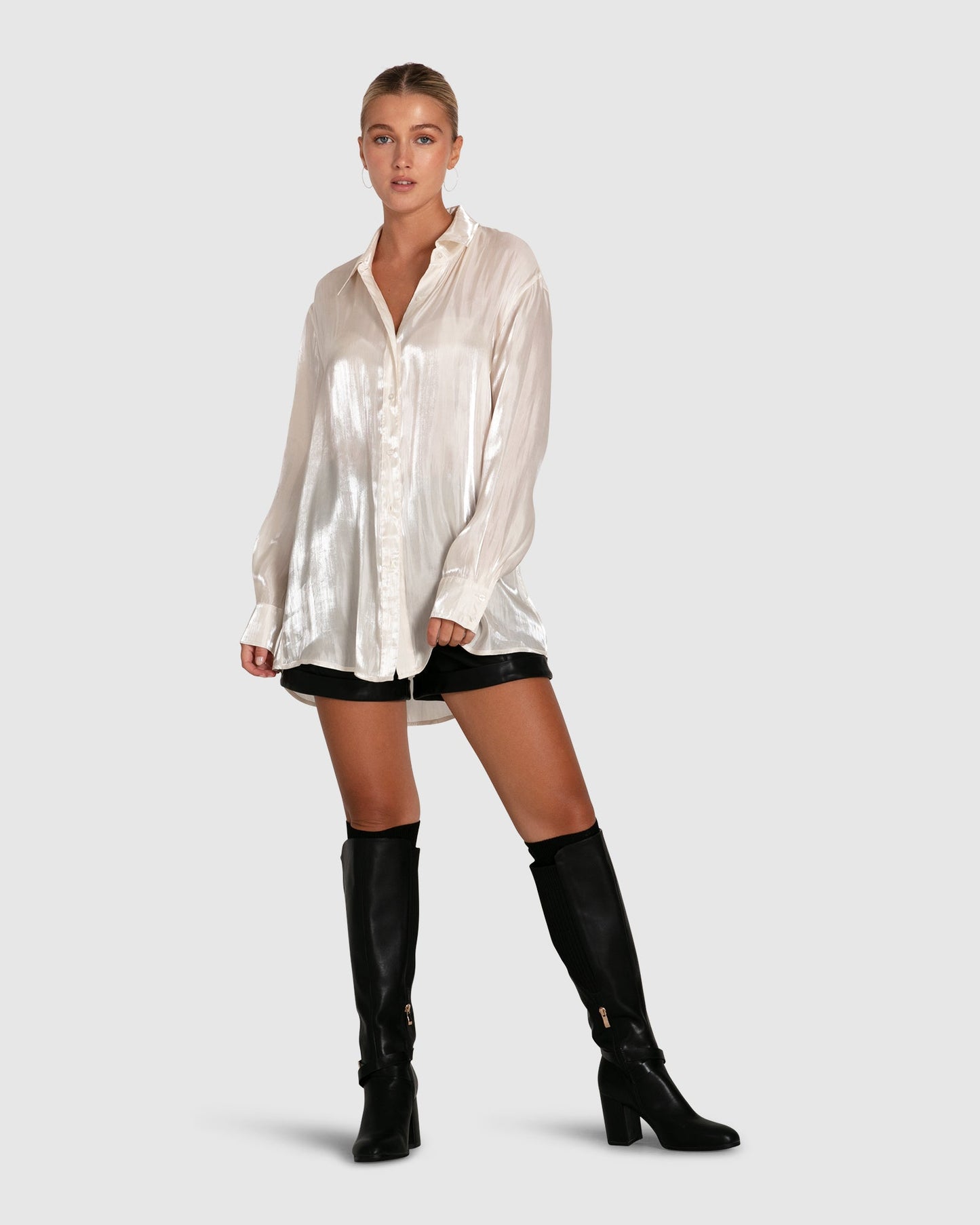 Back To You Iridescent Shirt - White