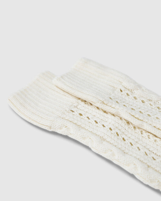 Natural City Cool Leg Warmers with soft cable-knit pattern with ribbed cuffs - alternate view