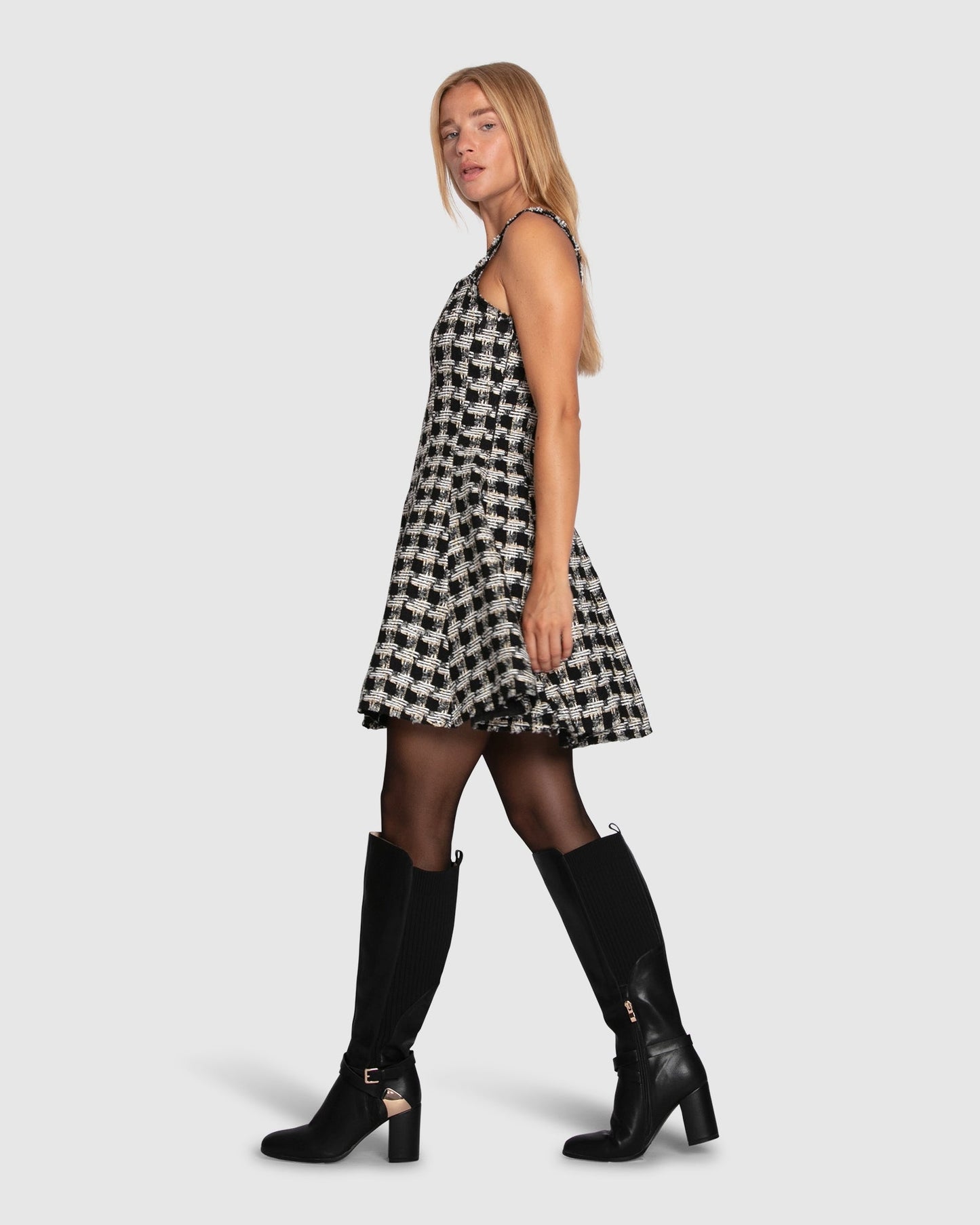 Die For You Mini Dress - Black/Grey