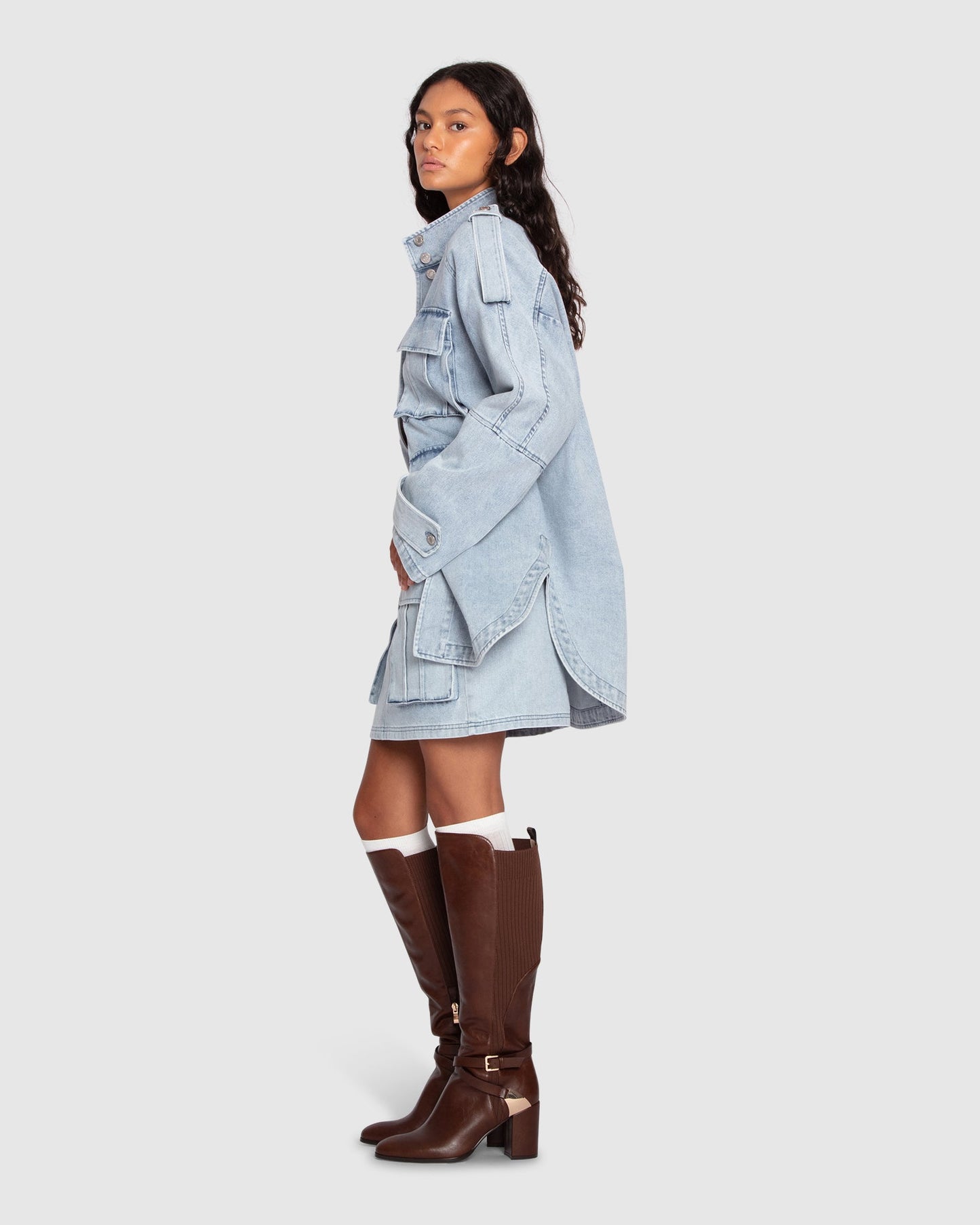 Distant Love Overshirt - Stonewash