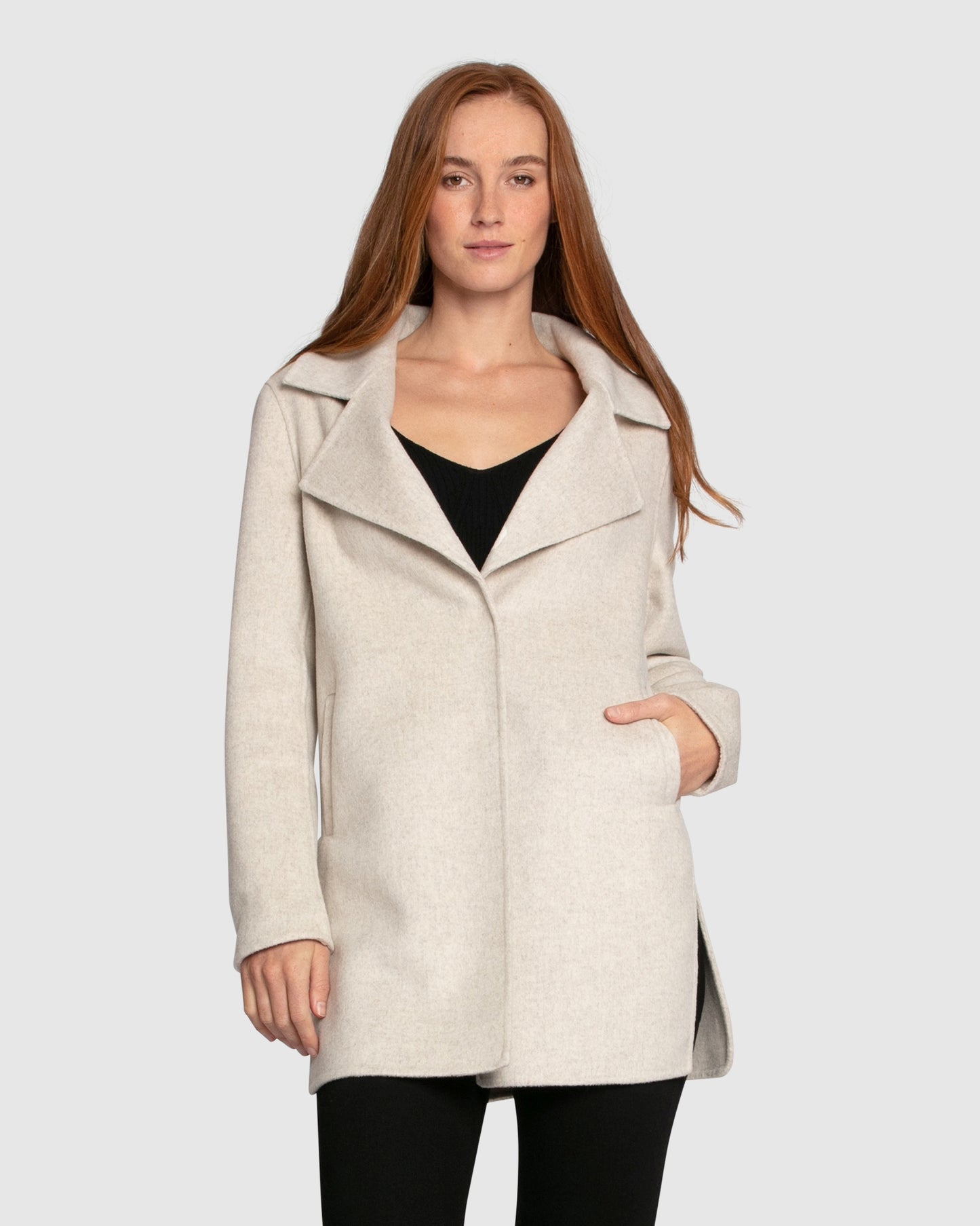 Ex-Boyfriend Wool Blend Oversized Jacket - Oat Marle