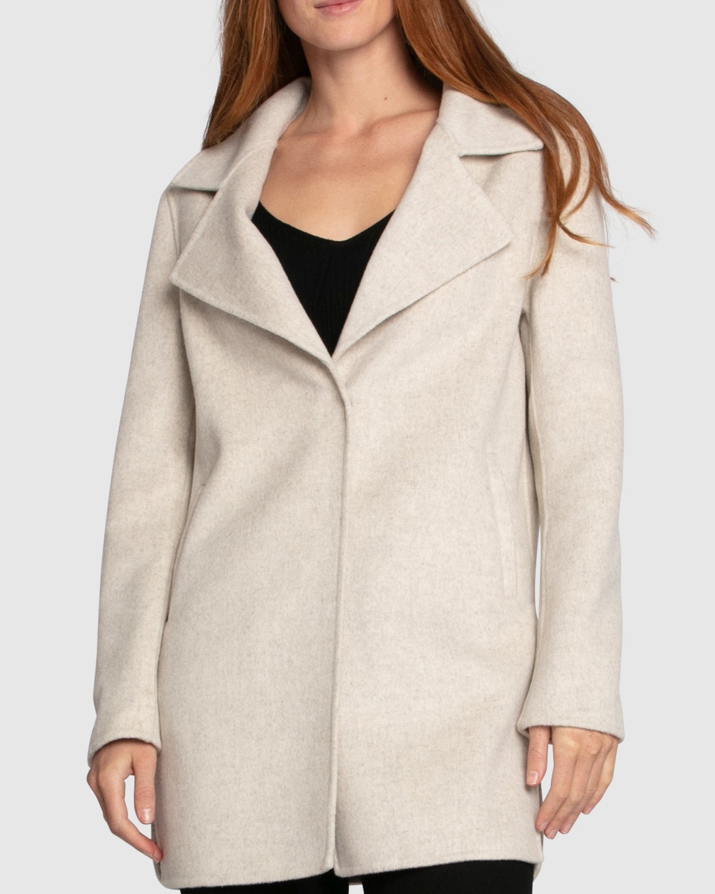 Ex-Boyfriend Wool Blend Oversized Jacket - Oat Marle