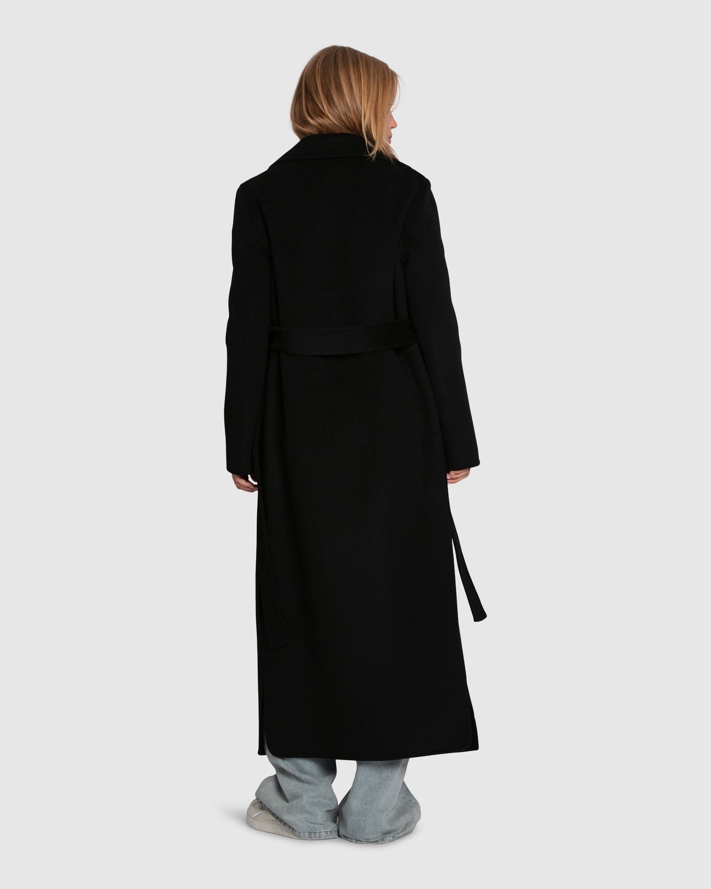 Ex-Boyfriend Wool Blend Maxi Coat - Black