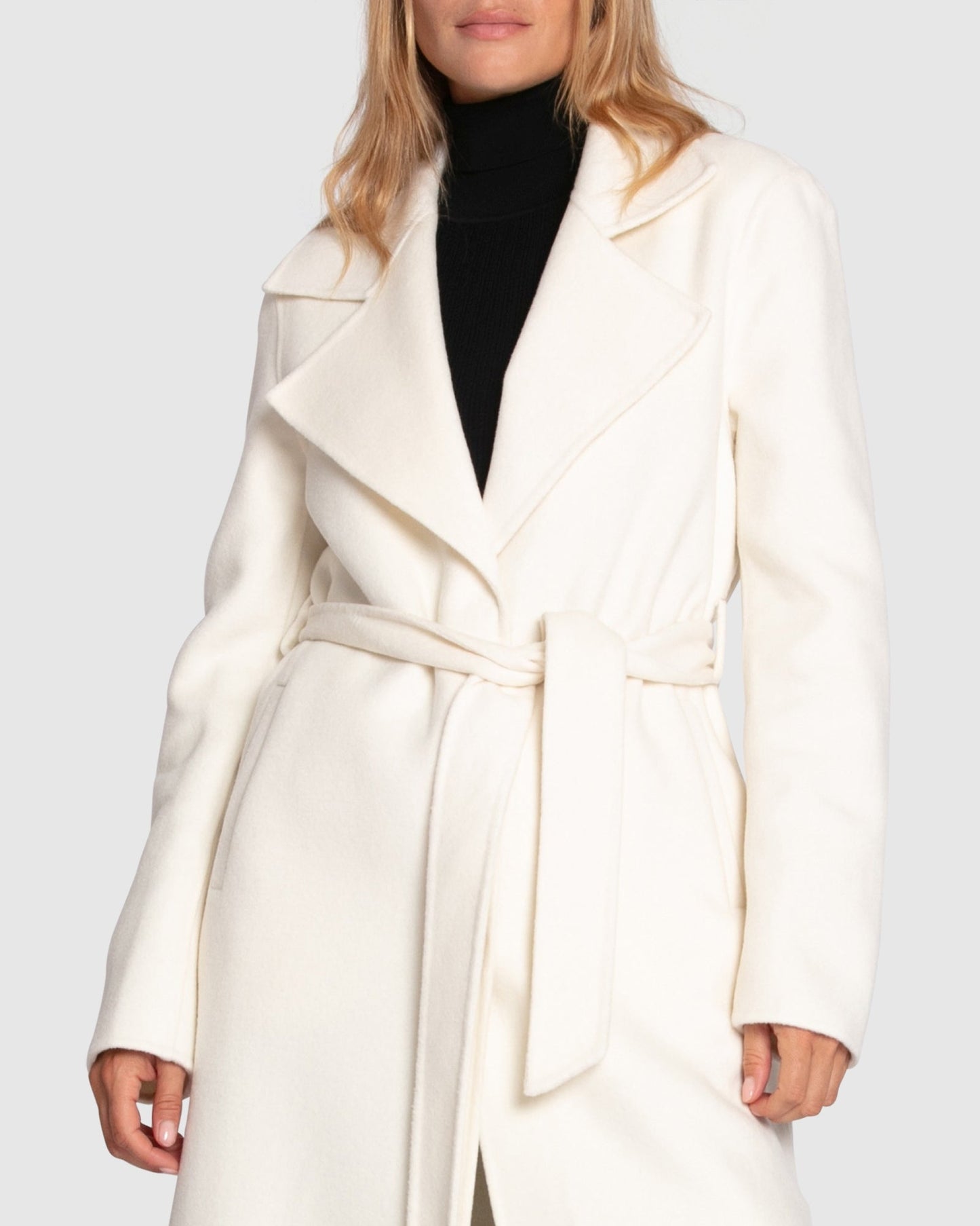 Ex-Boyfriend Wool Blend Maxi Coat - Cream