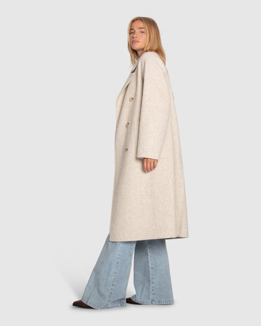 Free Love Wool Blend Coat - Oat Marle