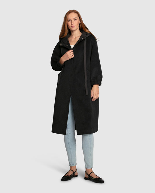 Fantasy Land Wool Blend Coat - Charcoal