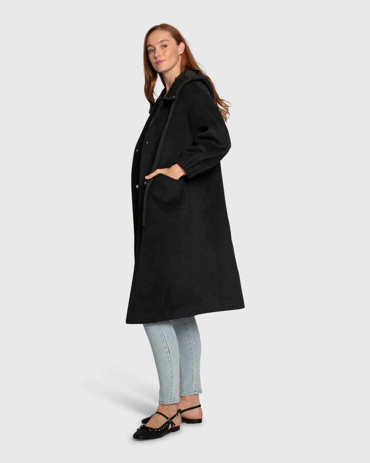 Fantasy Land Wool Blend Coat - Charcoal