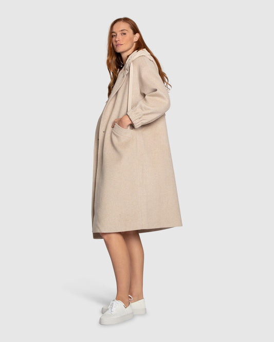 Fantasy Land Wool Blend Coat - Sand