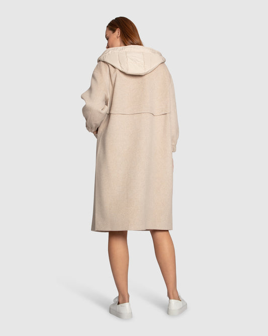 Fantasy Land Wool Blend Coat - Sand