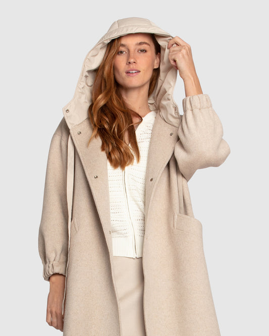Fantasy Land Wool Blend Coat - Sand