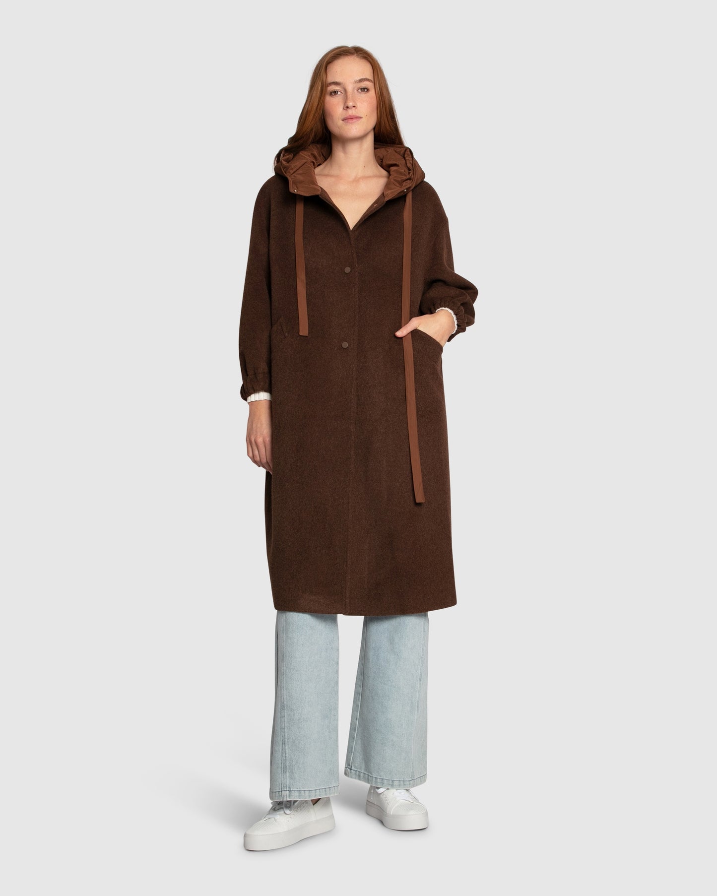 Fantasy Land Wool Blend Coat - Brown