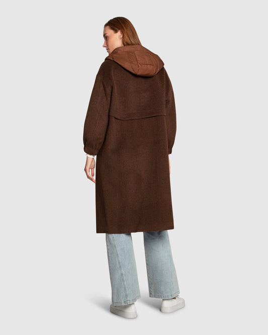 Fantasy Land Wool Blend Coat - Brown